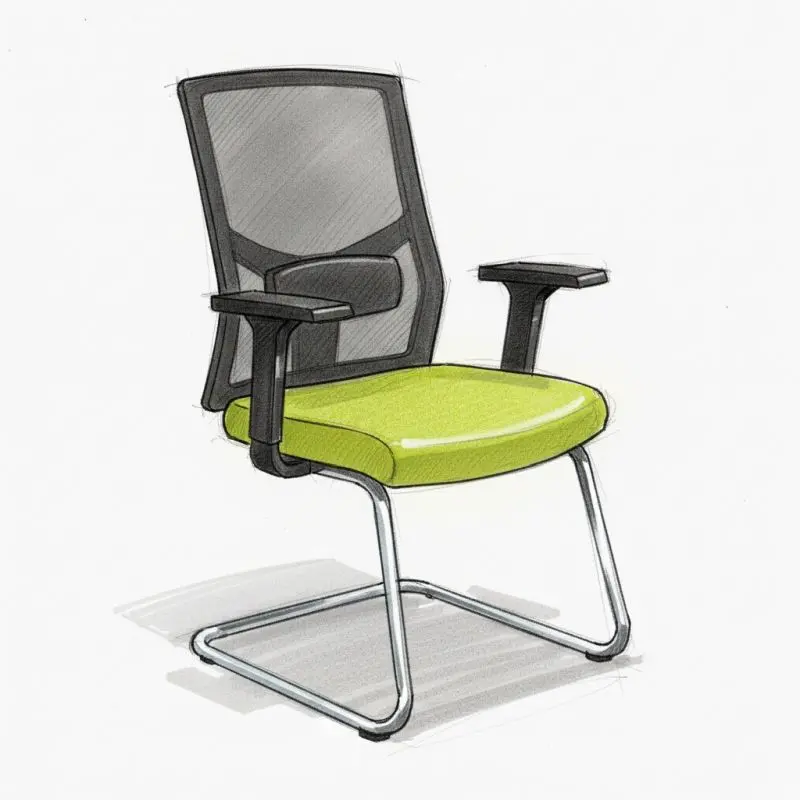 Winston Netted Back Sleigh Base Side Chair (COM)